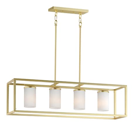 Maxim Lighting Lateral 4-Light Linear Pendant, Satin Brass 10288SWSBR